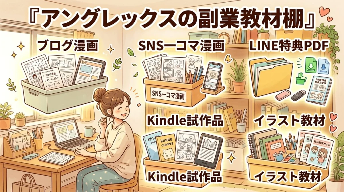 ANGLEX MANGA-PROで作れる副業素材の棚
