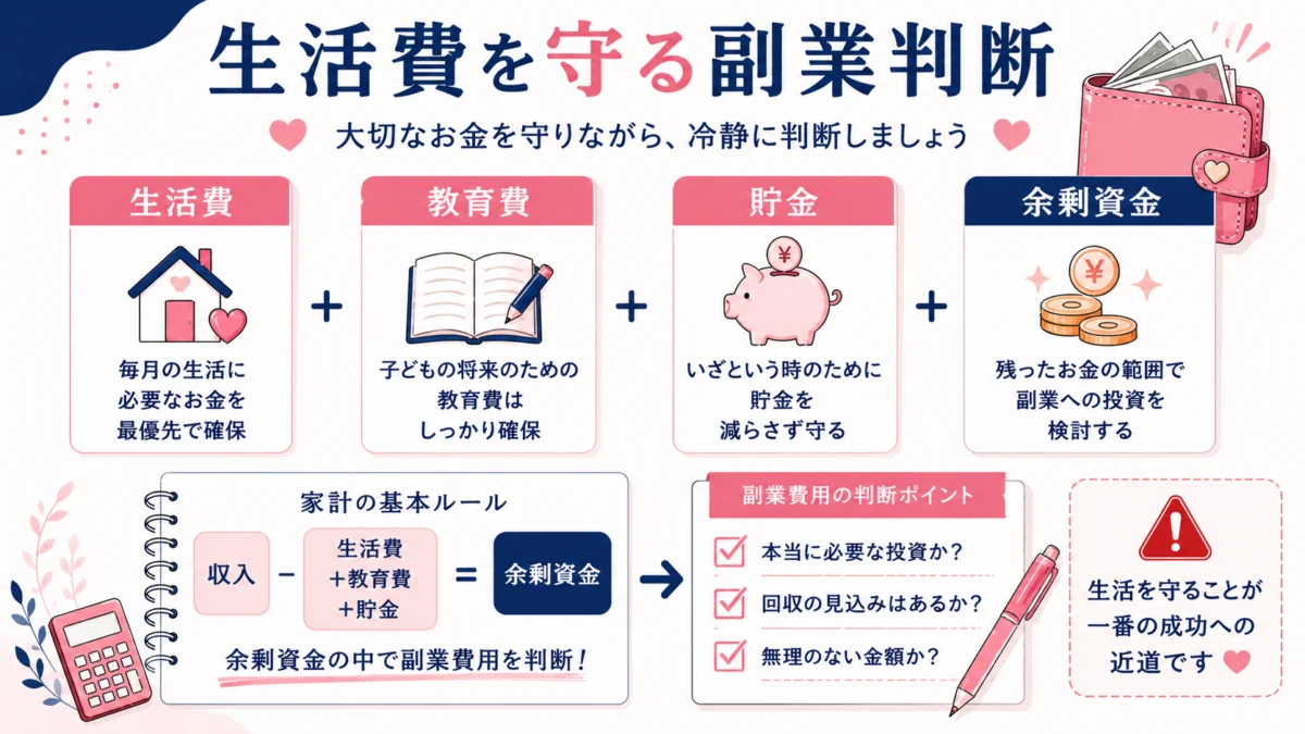 生活費を守る副業判断図解