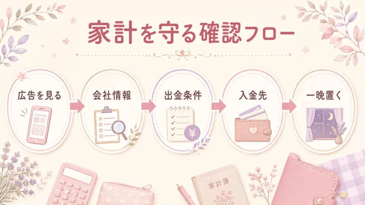 家計を守る確認フロー 図解