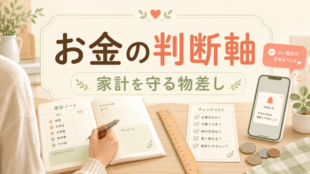 主婦のためのお金の判断軸 アイキャッチ