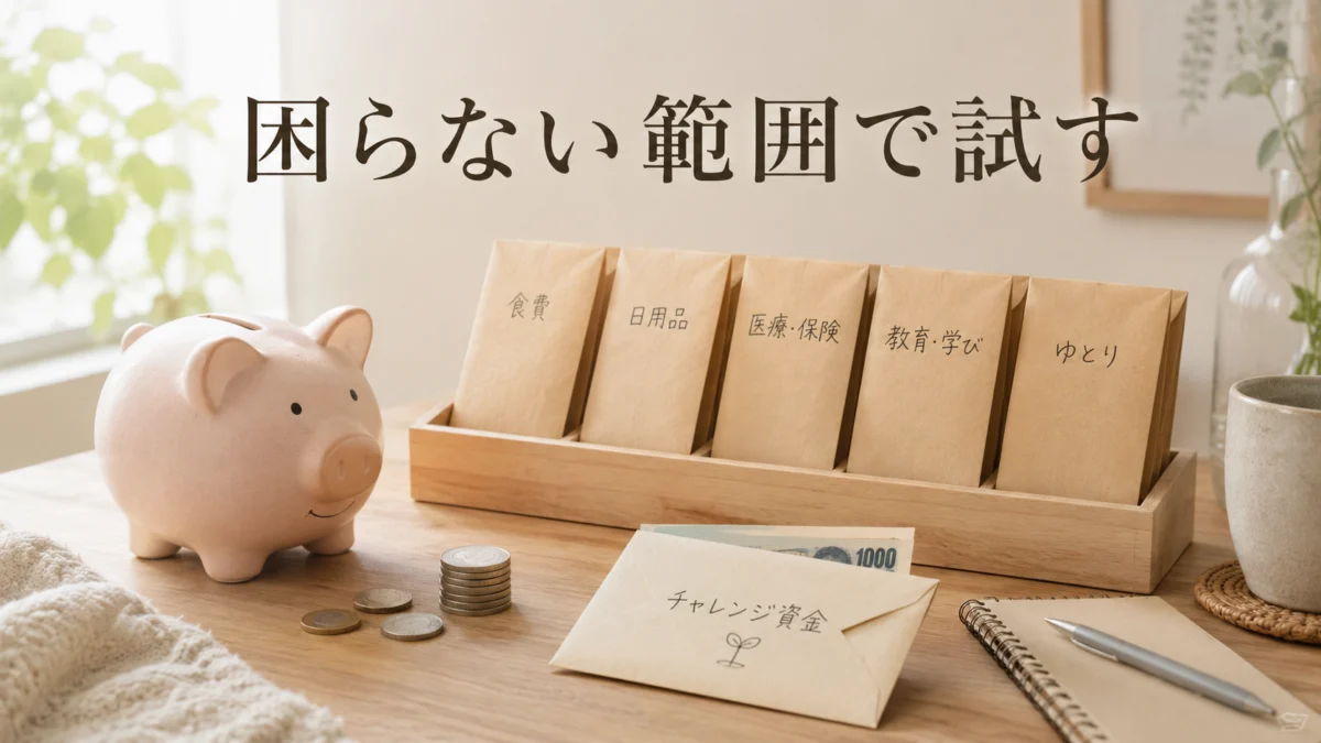家計のお金を4つに分ける図解