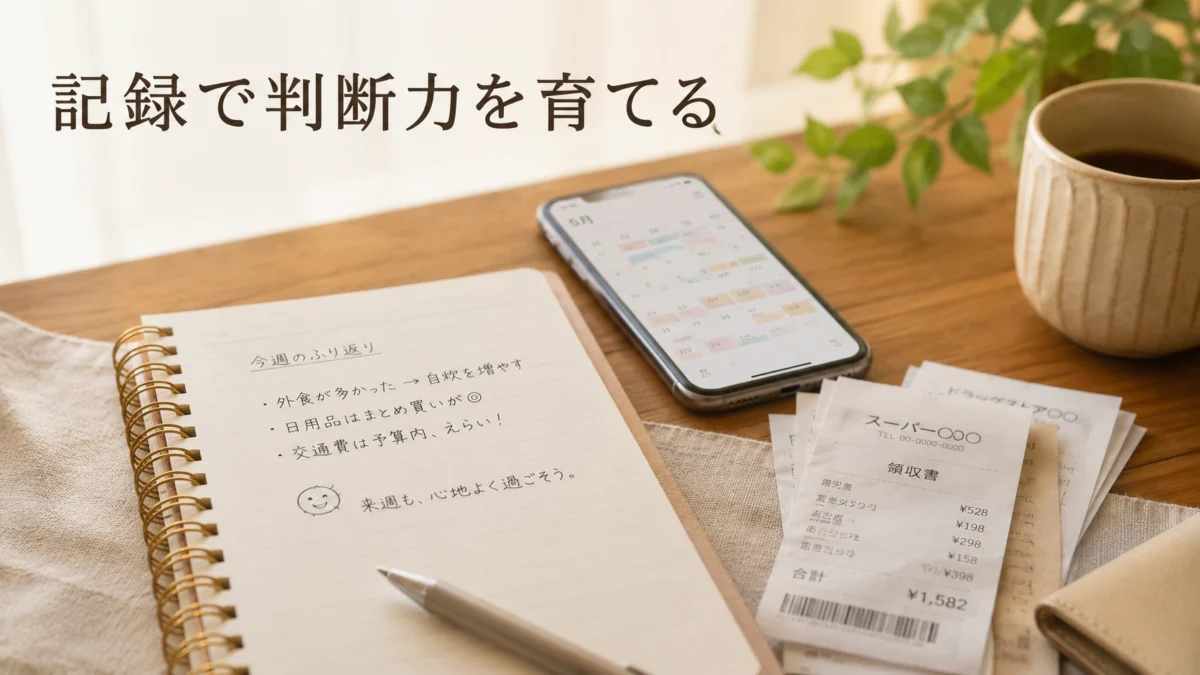 判断力を育てる記録の流れ